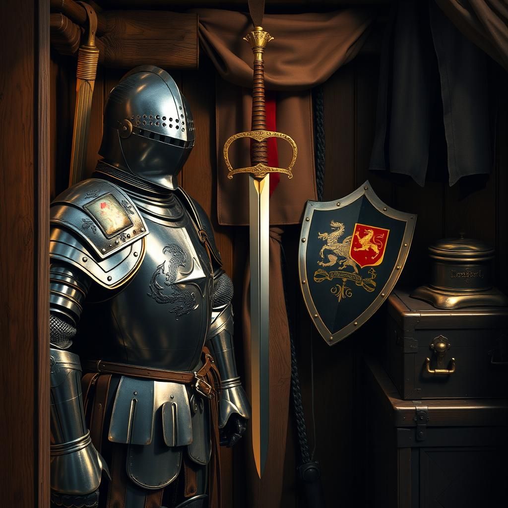 Knight's Armor Closet in Historical Style
