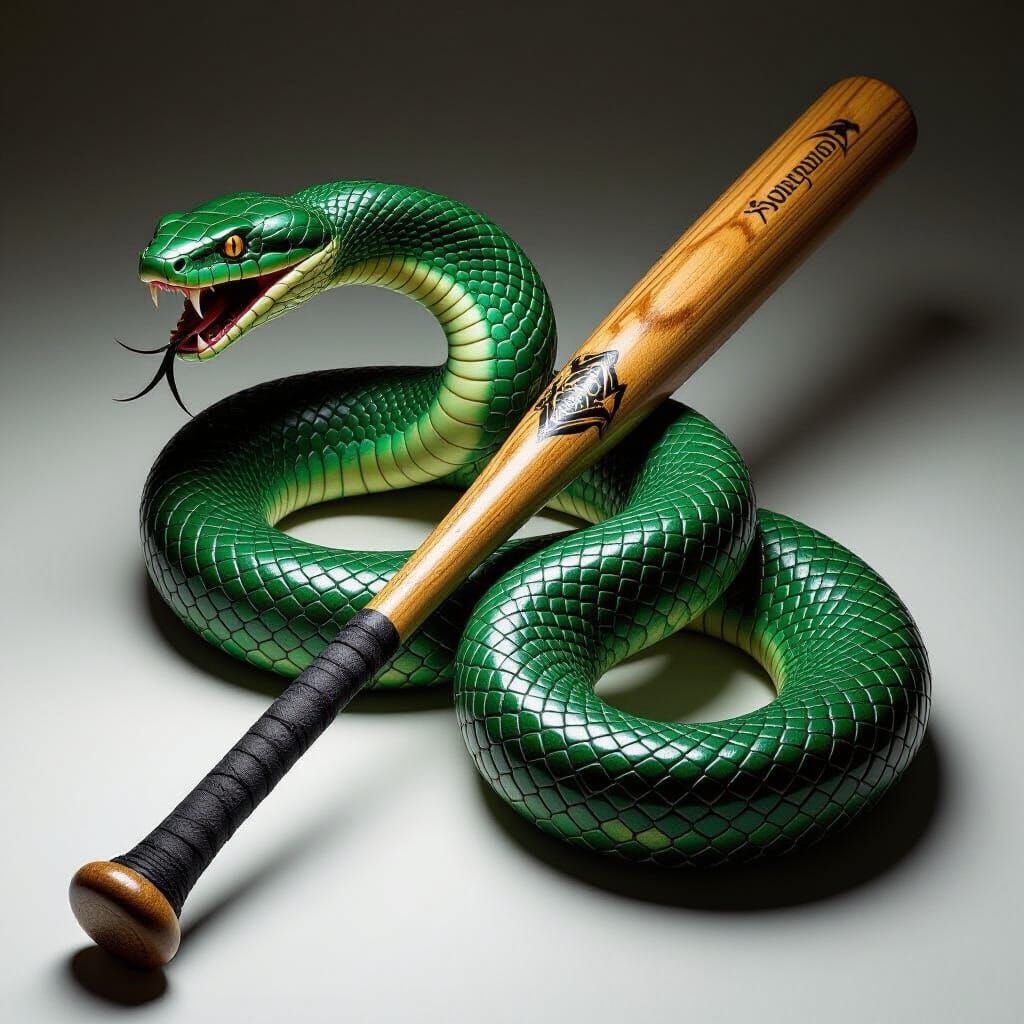Baseball Bat Merged With Venomous Snake