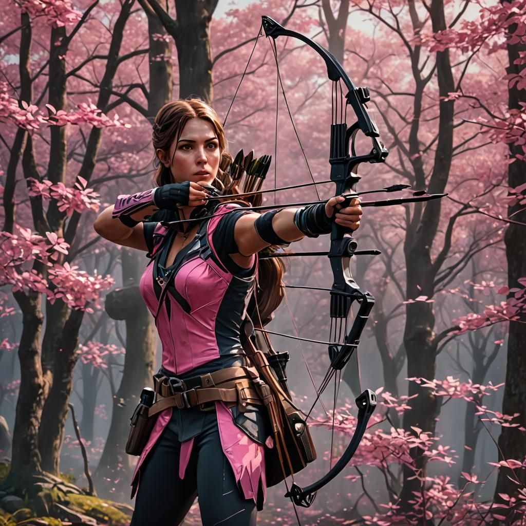 Archer's Bullseye: A Detailed Fantasy Painting