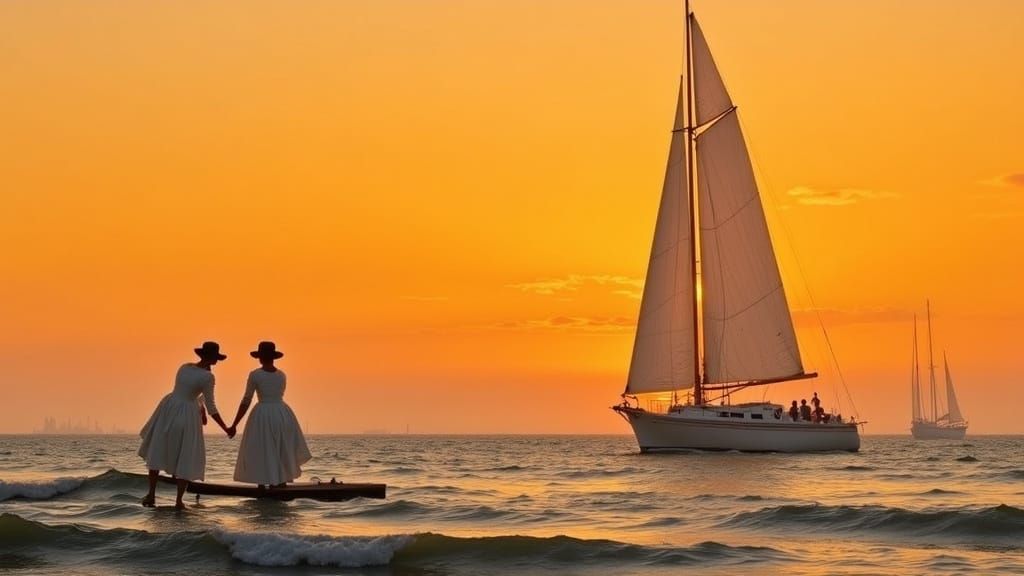 Victorian Seascape in the Style of Gustave Courbet