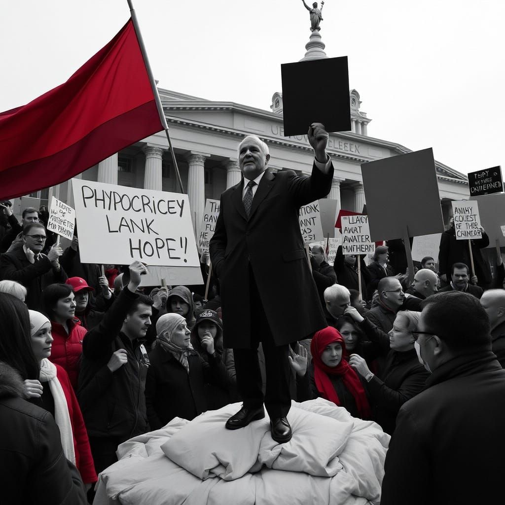 Single word prompt: HYPOCRISY