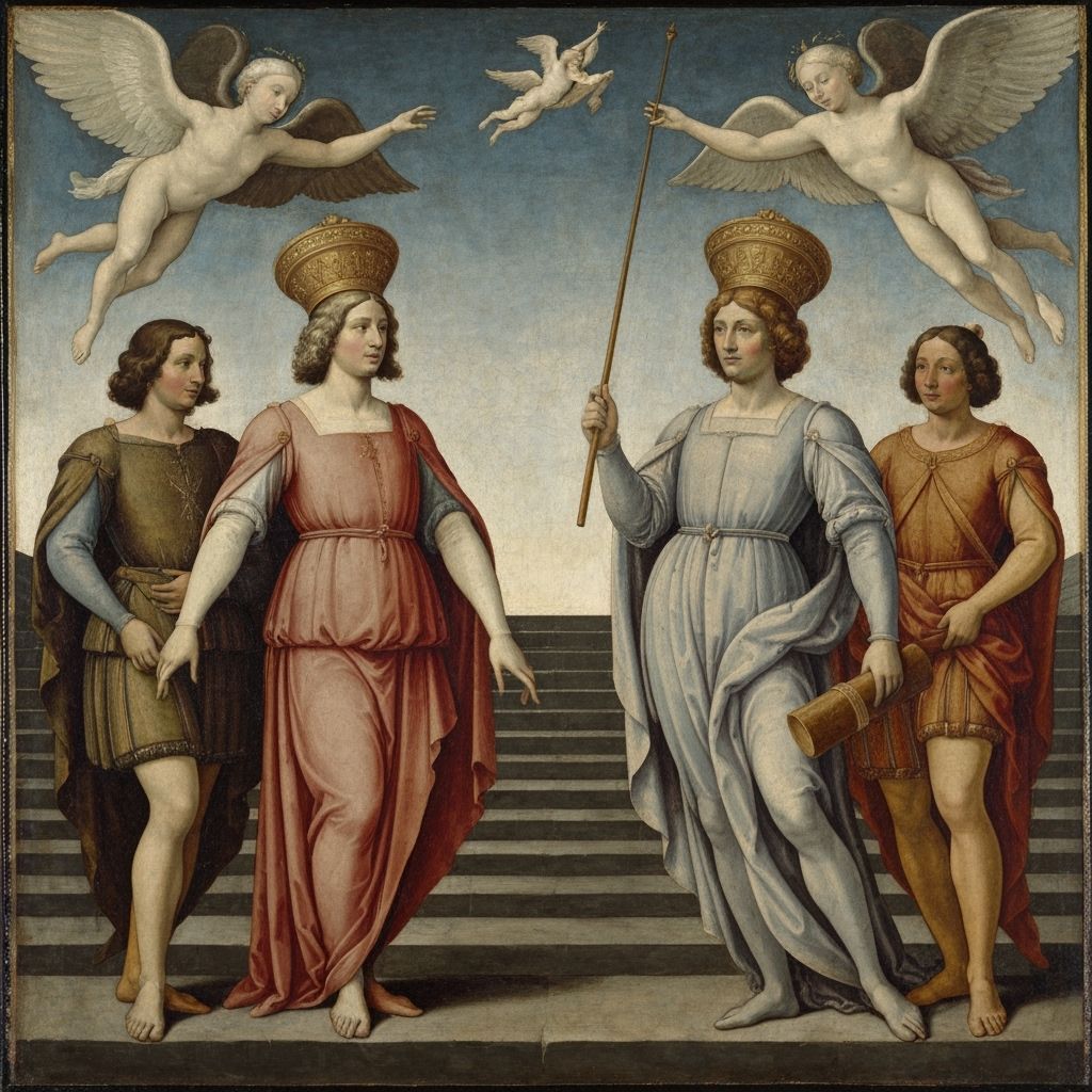 Allegorical triumphs of Federico da Montefeltro, Duke of Urb...