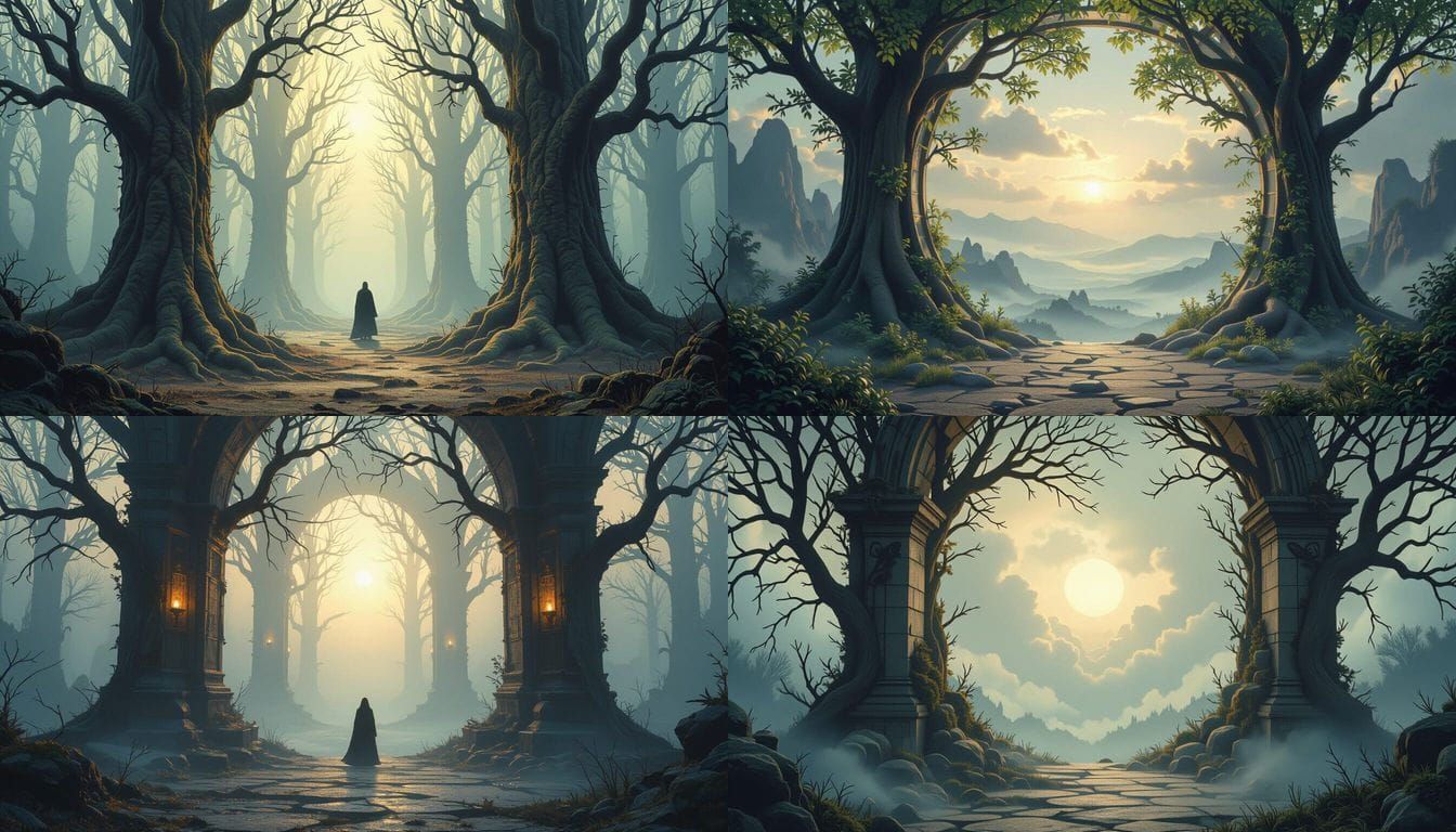 Ethereal Limbo Landscape in Fantasy Colors