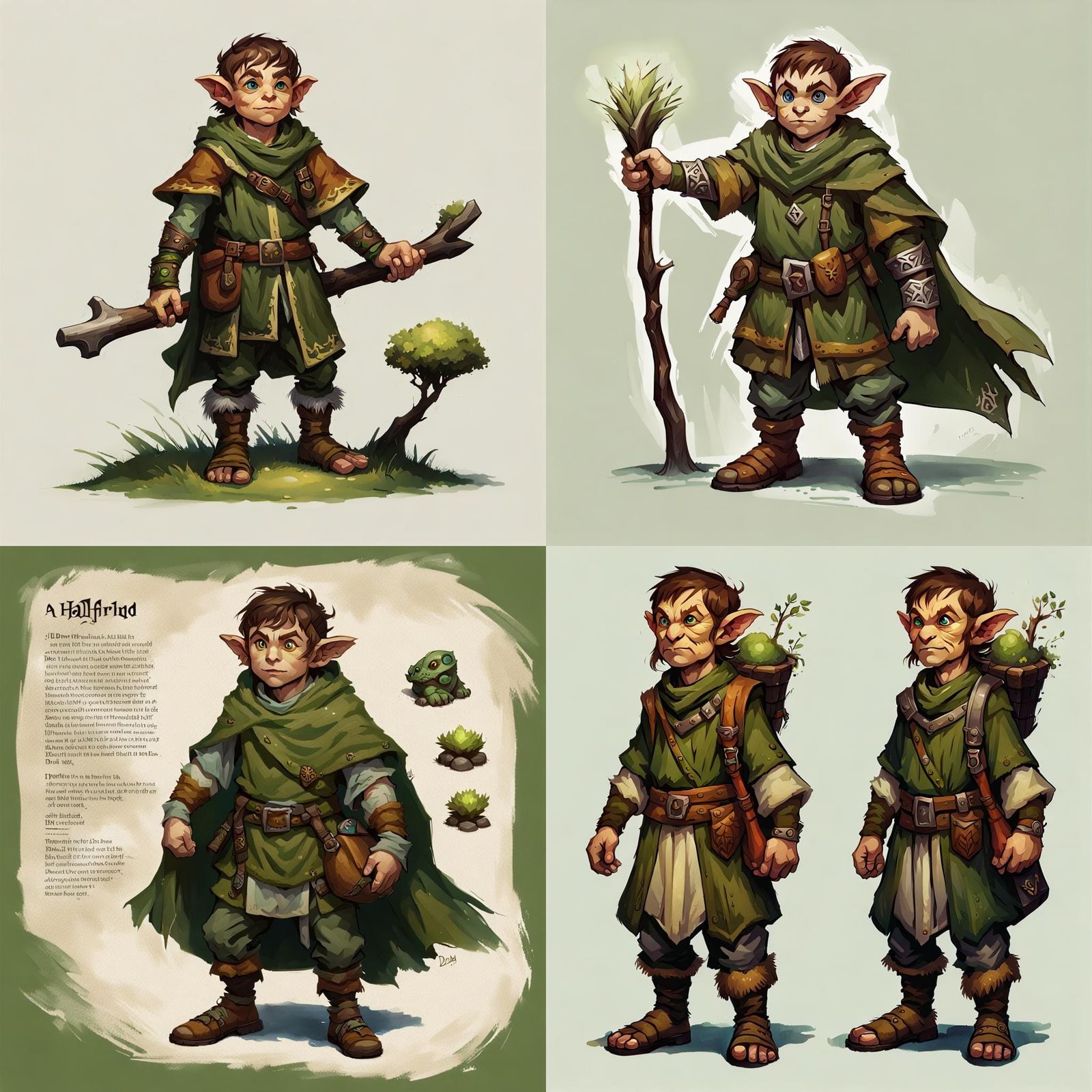 Halfling Druid Character Design from Fantasy World