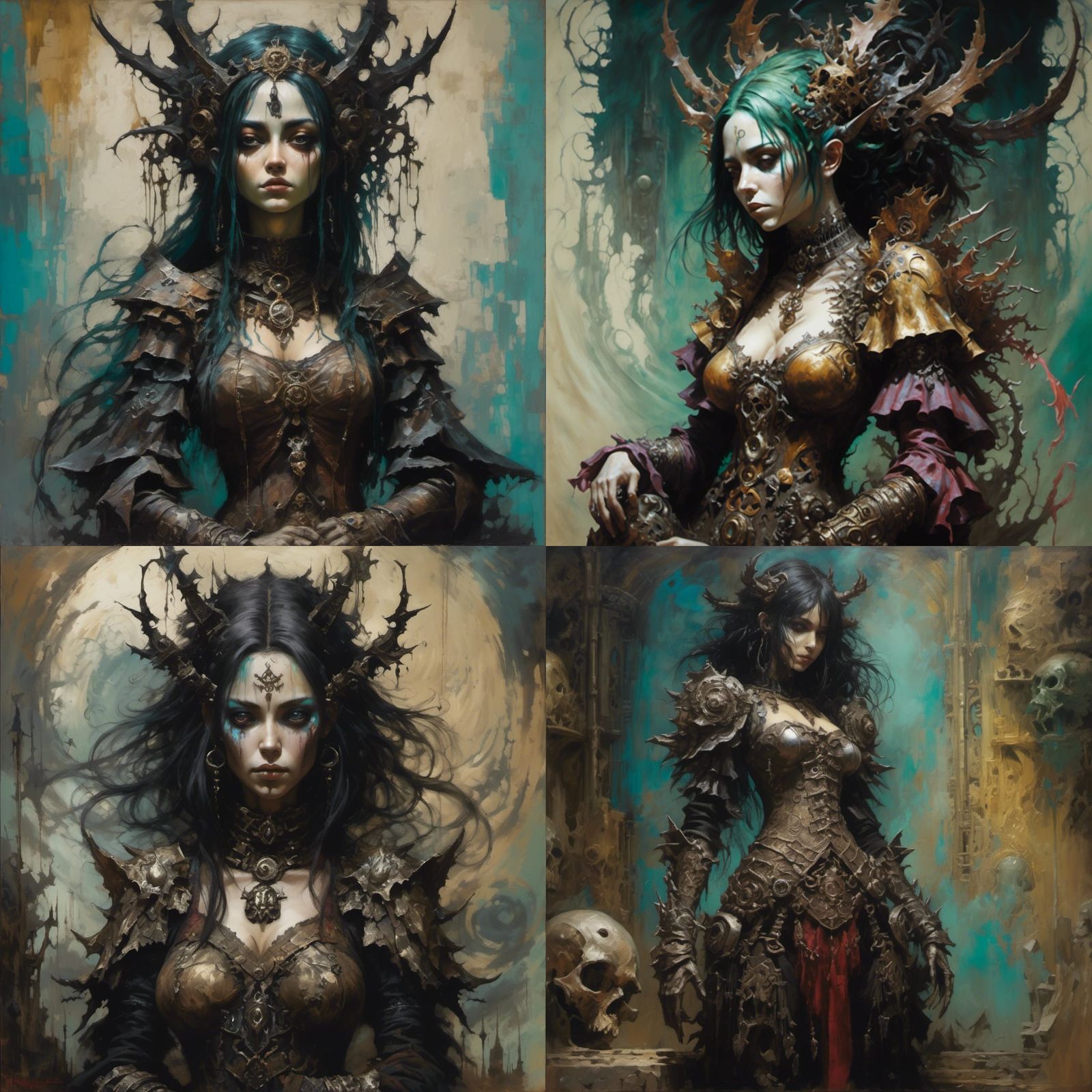 Abstract Expressionism Art with Tilted Horizon