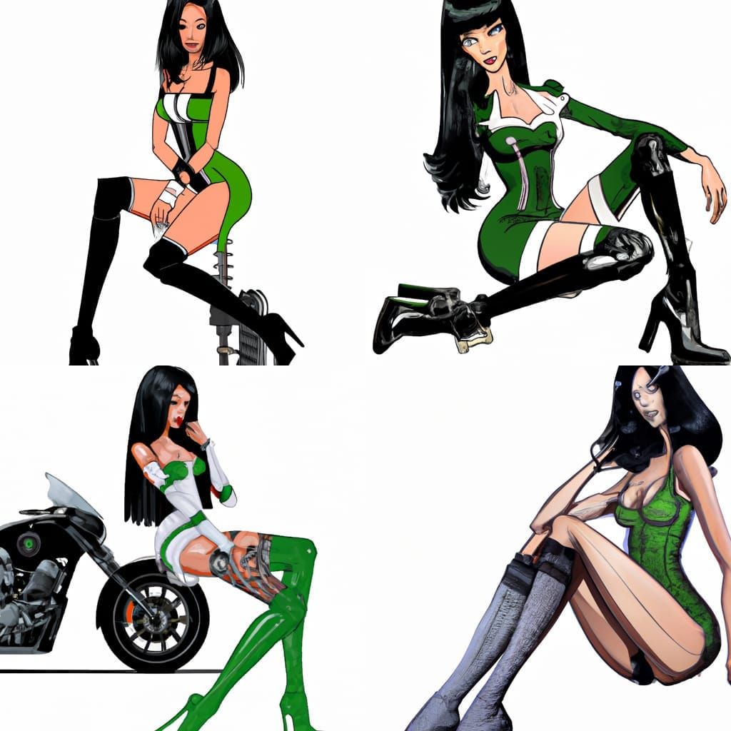 Woman in Lace Dress, Comic Book Art Style