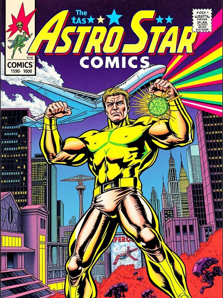 The Fluorescent Man Comic Book Cover Art