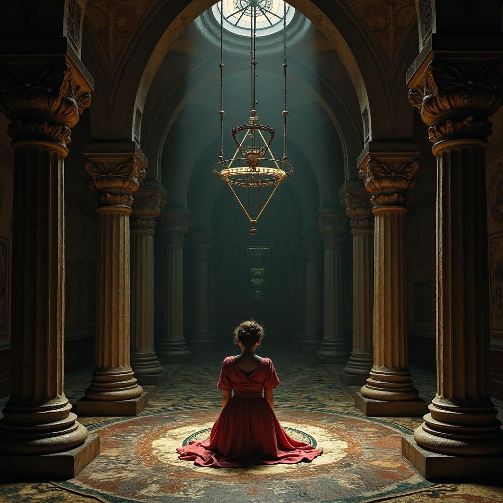 Fantastical Melencolia I Reimagined as Matte Painting