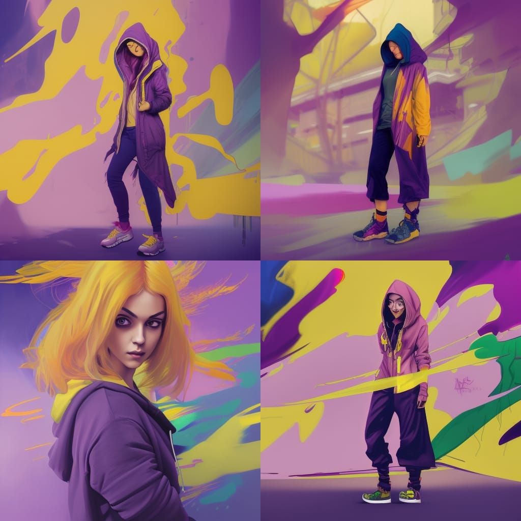 Colorful Graffiti Artist Portrait in Digital Art Style
