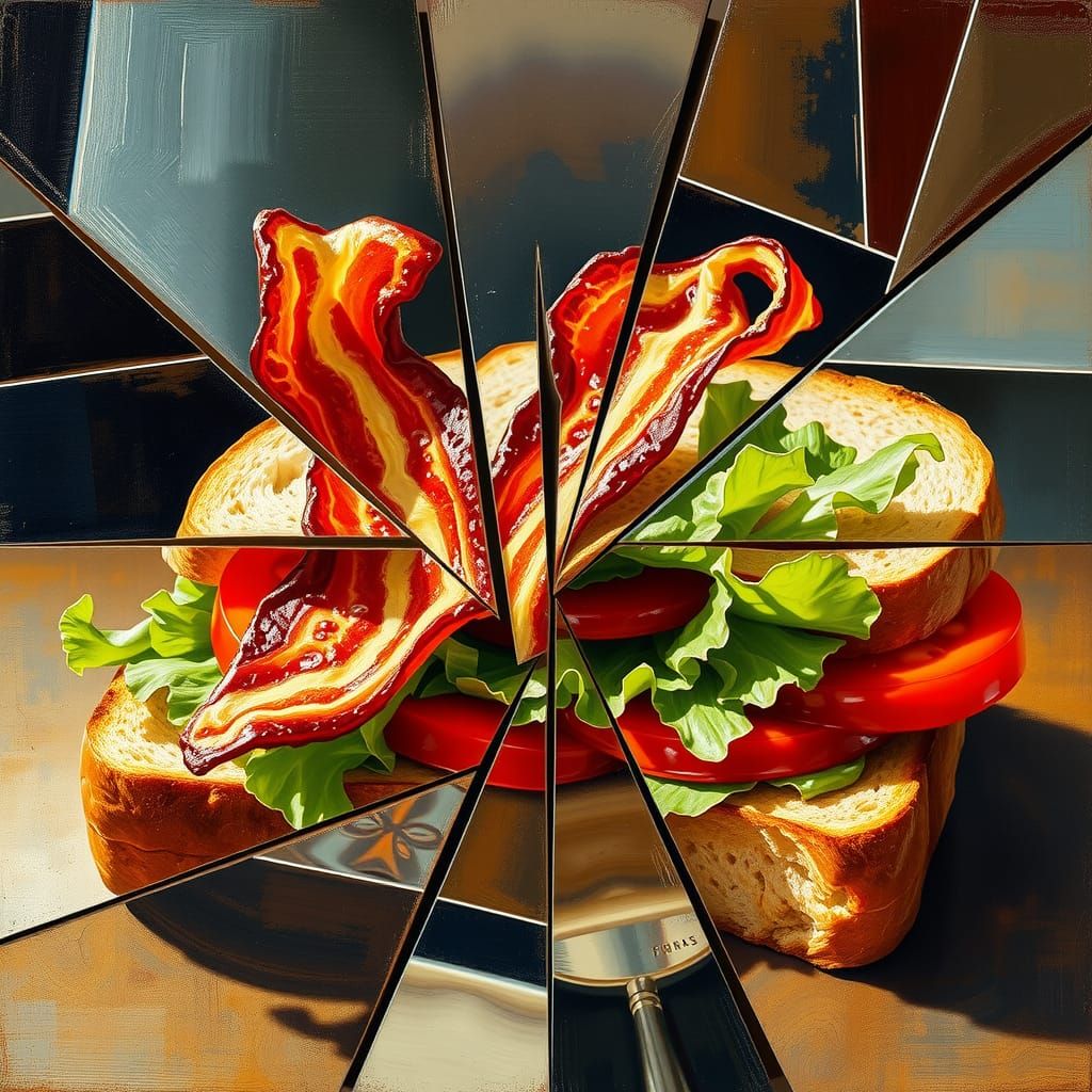 Cubist BLT Sandwich with Fractured Planes