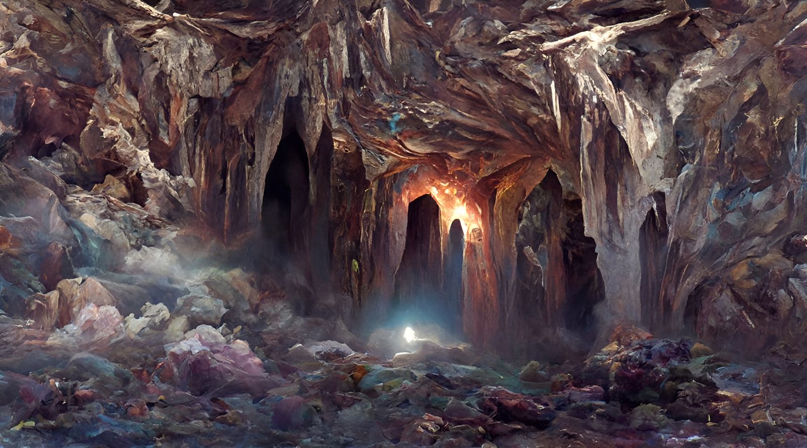Magical Crystal Cave Portal to Alien World
