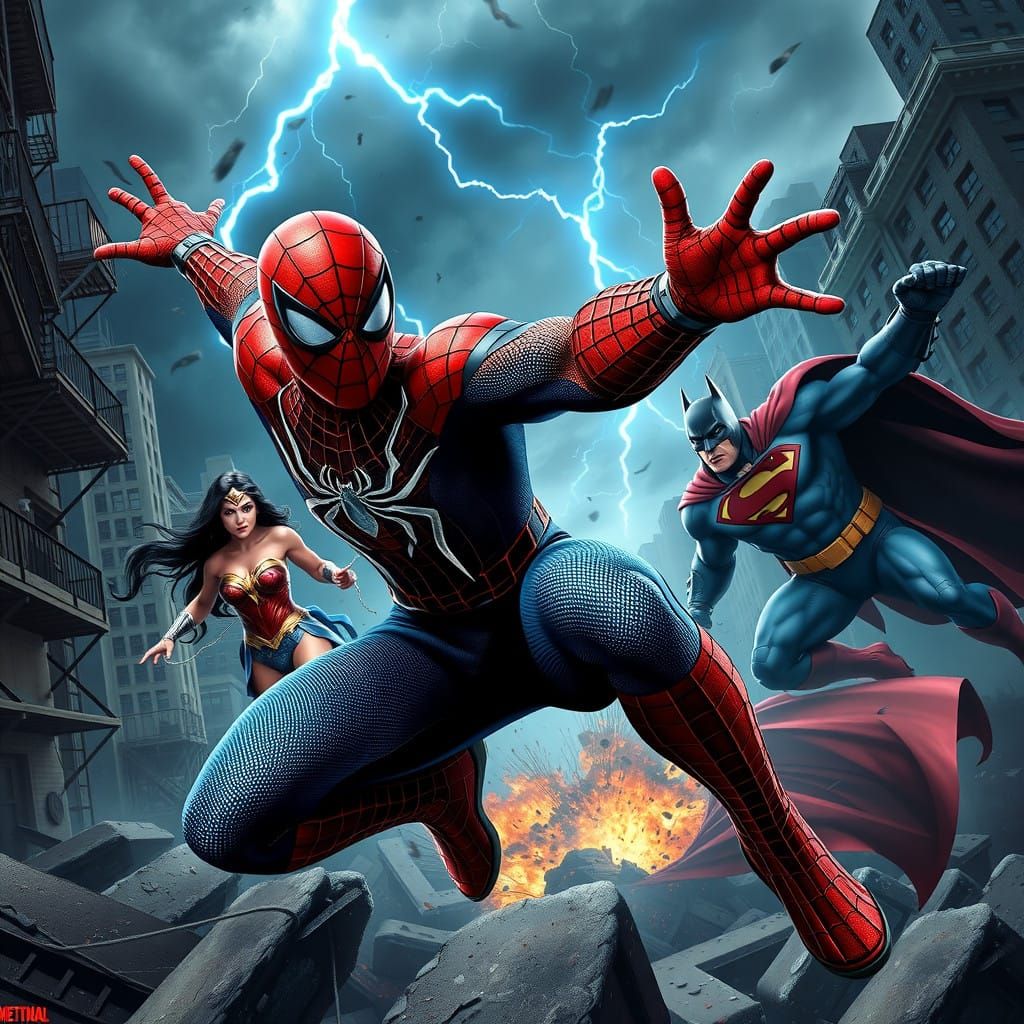 Heroes Unite in Epic Urban Battle