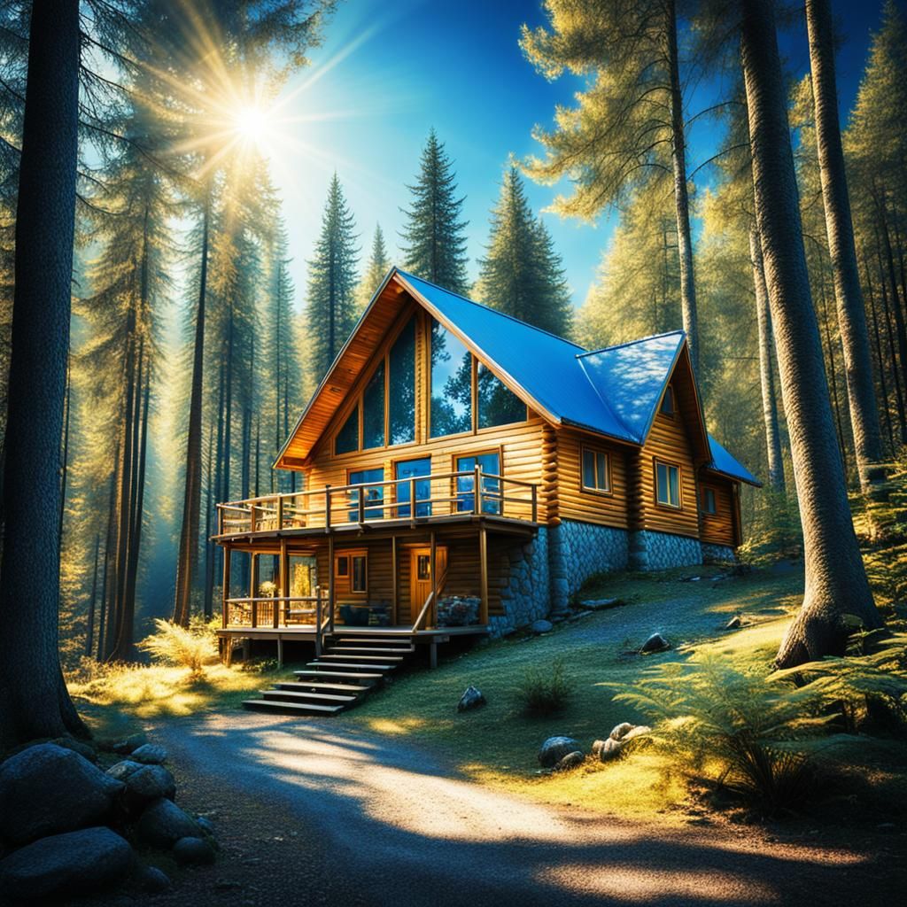 Paradise Cabin Getaway with Sunlight Rays