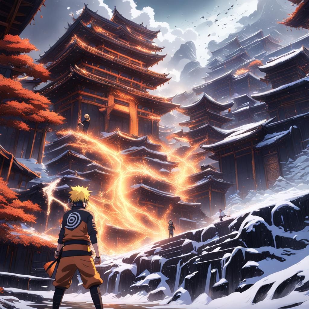 Naruto and Hinata: Detailed Fantasy Concept Art