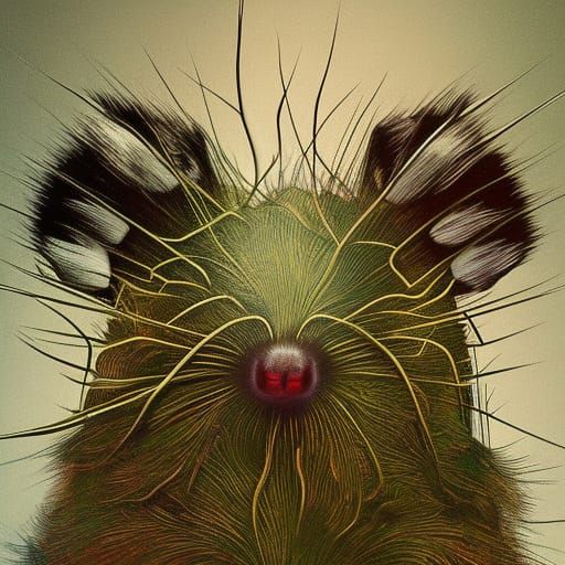 Eerie Rodent in Sci-Fi Horror Fairytale Style