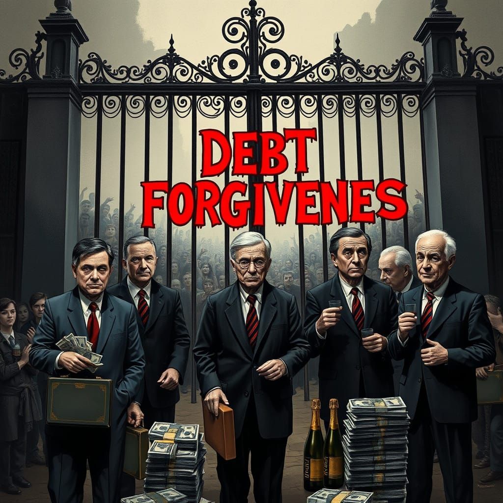 Dark Satire Exposing Hypocrisy in Debt Forgiveness for Stude...