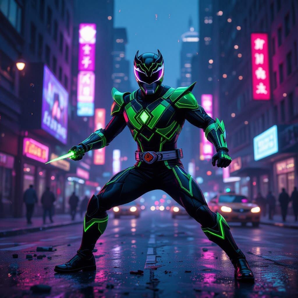 Power Ranger Symbiote Crime Fighting in Gritty NYC