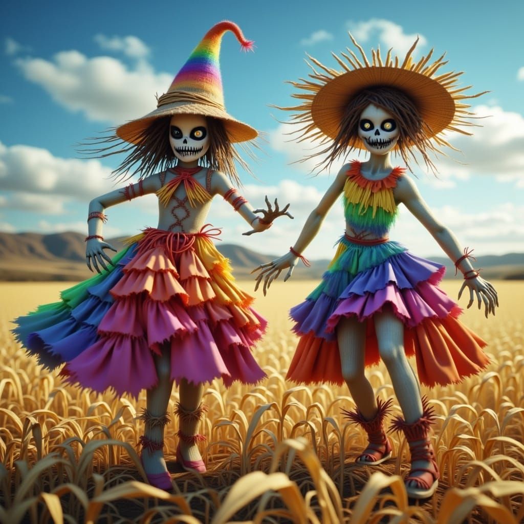 Undead Pride Dancers: A Vibrant 3D Anime Art Piece