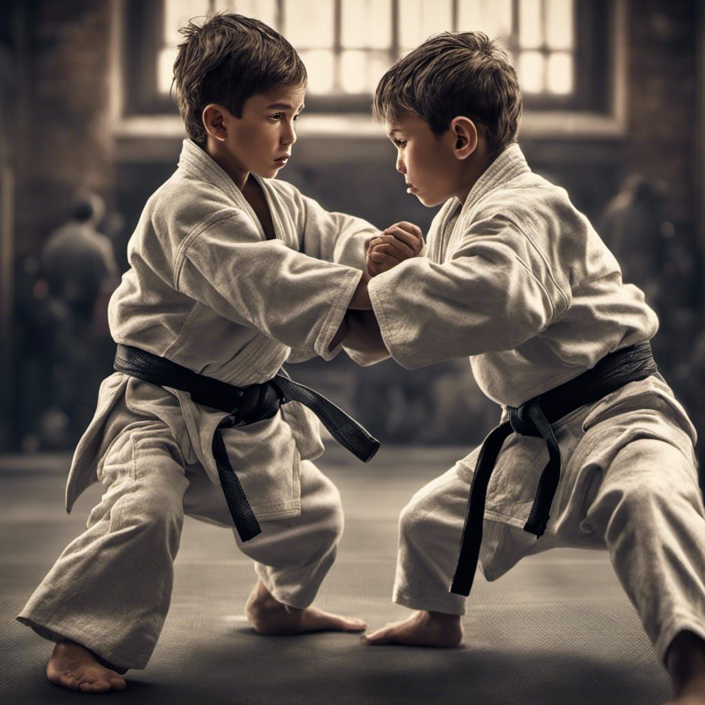 Judo Match in Disney Animation Style