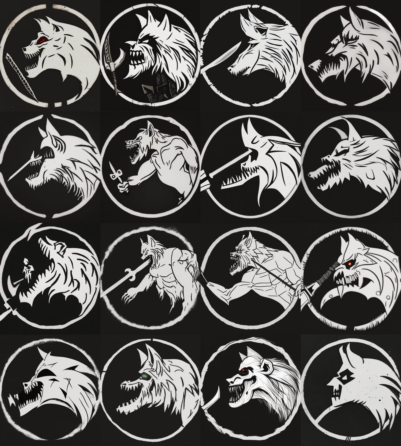 Undead Werewolf with Bloody Axe Horror