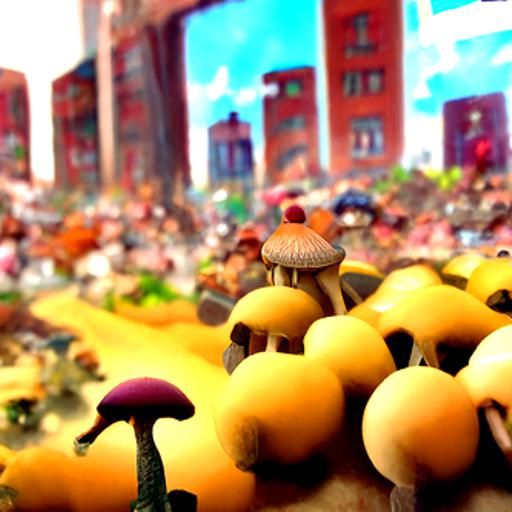 Mushroom Cityscape in High Detail