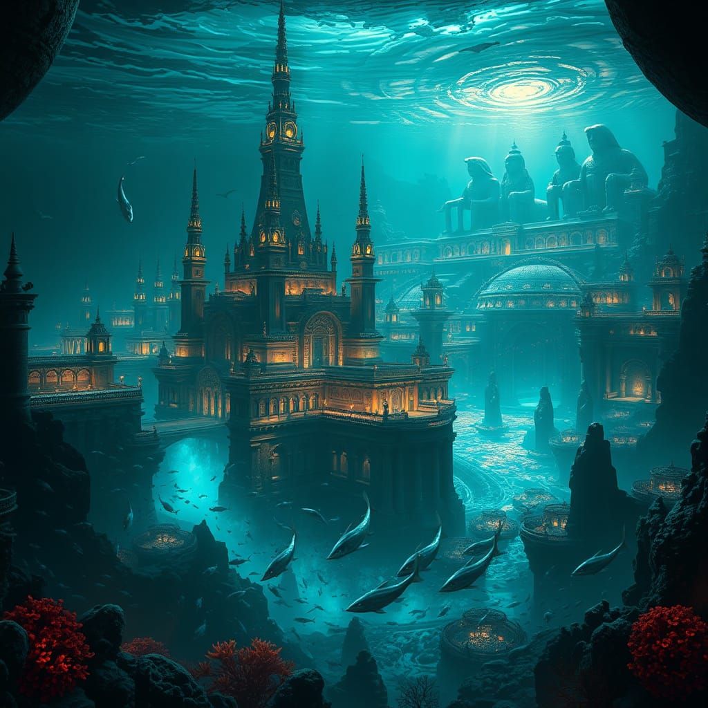 Submerged Metropolis: Underwater Battle in Lost City