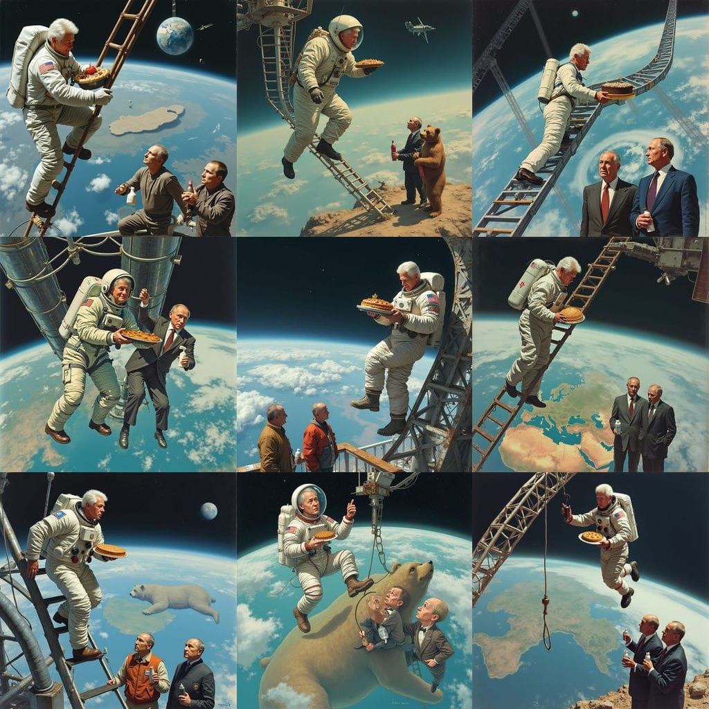 Astronaut Clinton Descends to Bear Country: Retro-Futuristic...