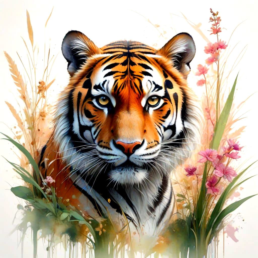 Stealthy Tiger in Whispers of Light