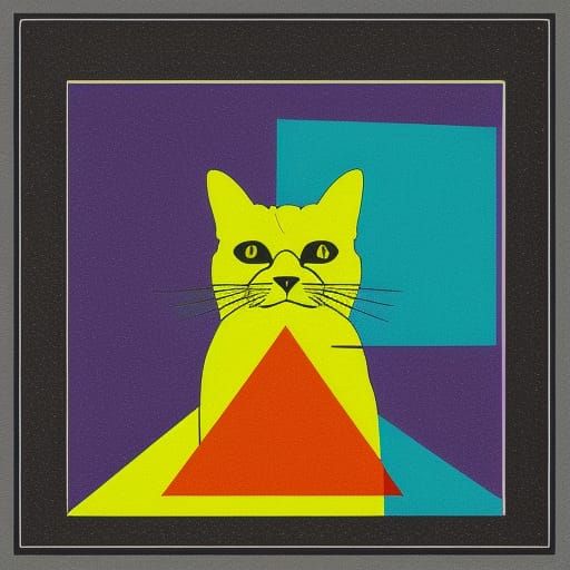 Radioactive Cat in Pop Art Style