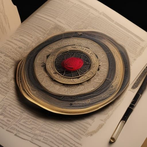 Red Book with Rose in Cinematic Style