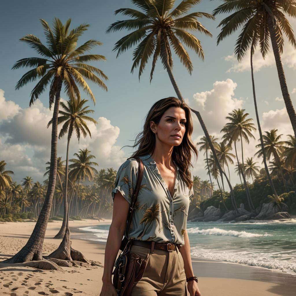 Hyperrealistic Woman on Beach in Unreal Engine 5