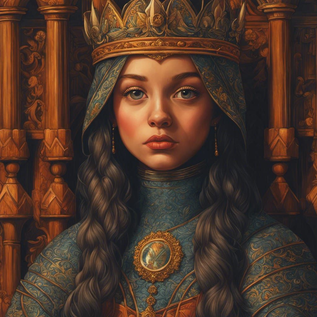 Moody Princess in Medieval Castle, by Casey Weldon