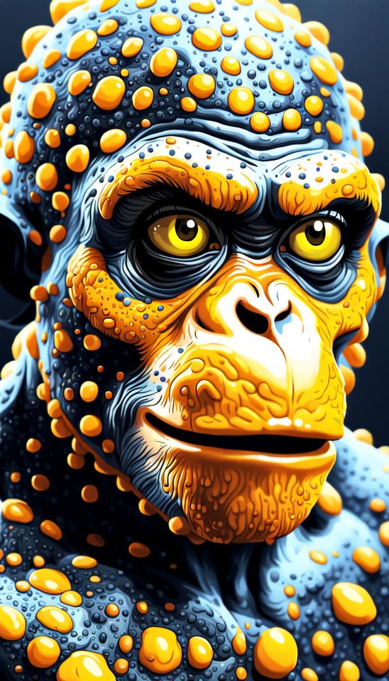 Realistic Close Up of Monkeypox Cell Structure