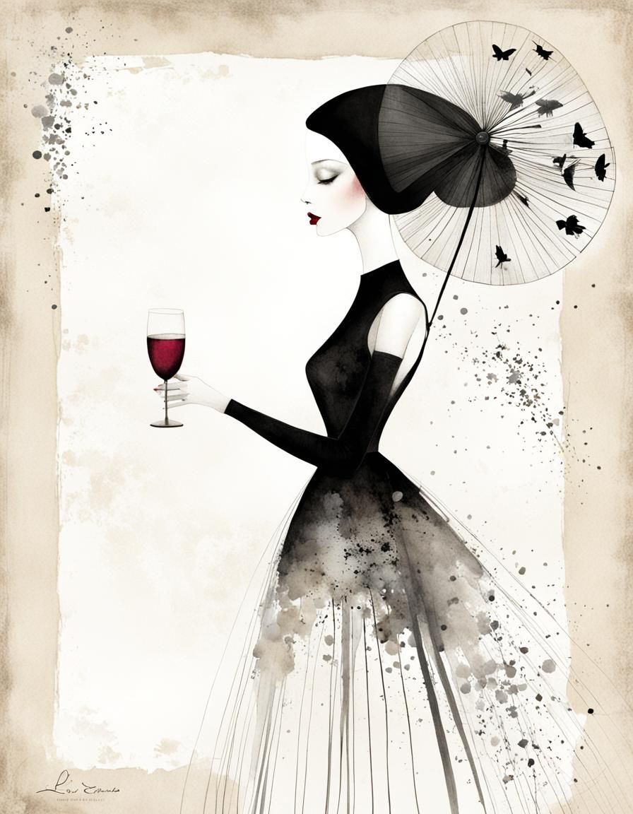 Beautiful Woman Art in Latin American Style