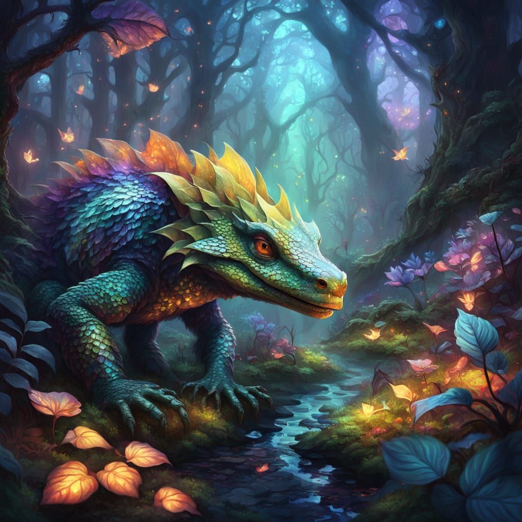 Fantasy Forest Lurker Creates Floral Trail