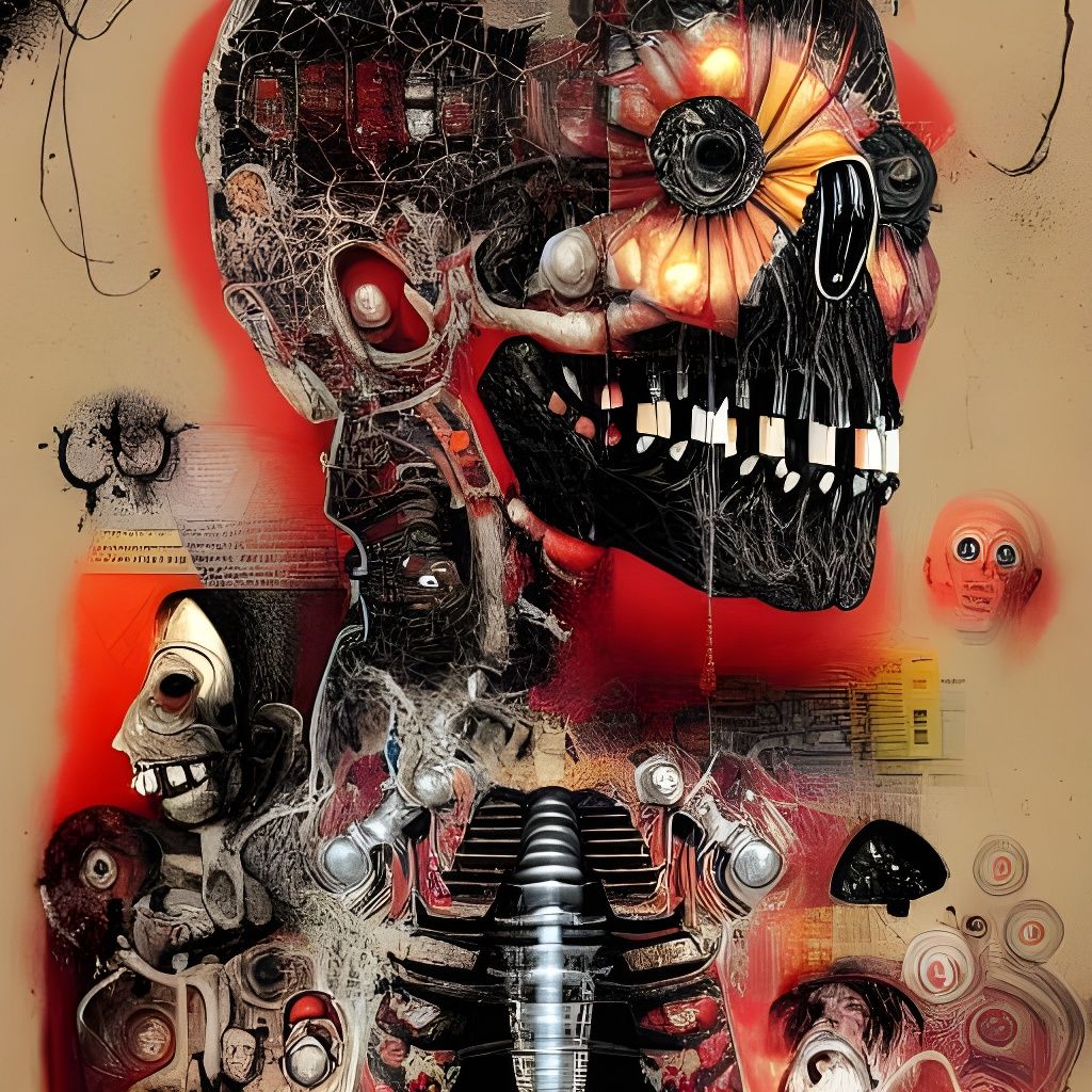 Terrifying Sci-Fi Impostor in Complex Contemporary Art