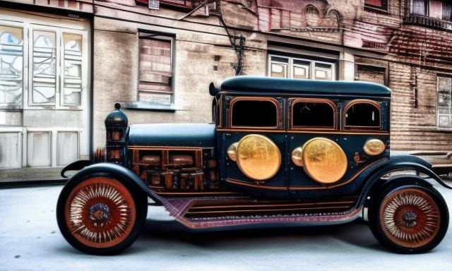 Hyper Steampunk Death Car Design