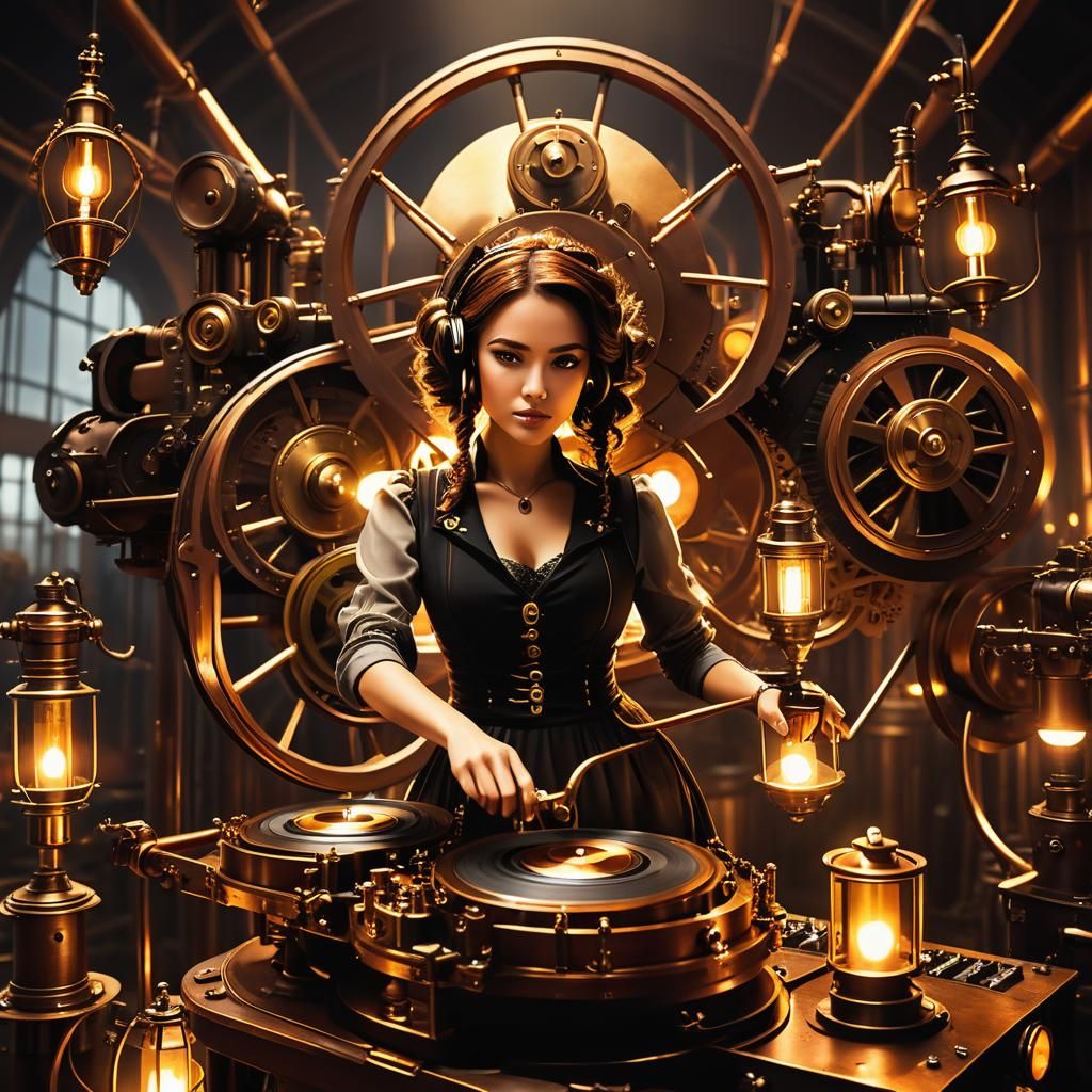 Female Steampunk DJ