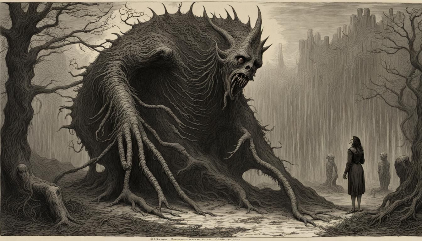 Love and Horror: A Dark Fantasy Scene