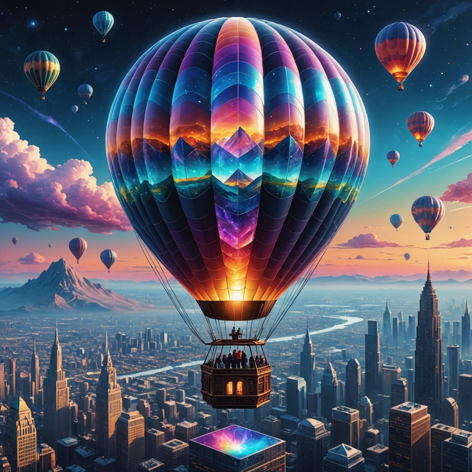 Cosmic hot air balloon