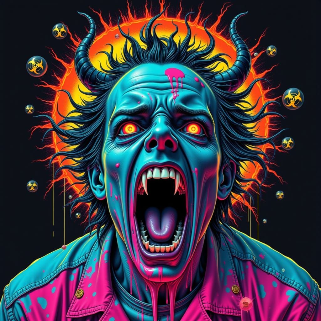 Demonic Entity in Analog Horror Style