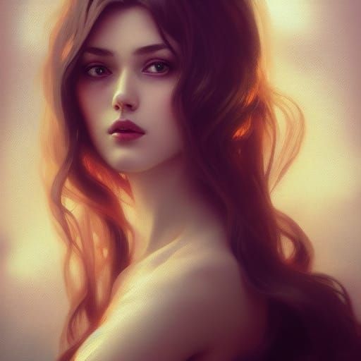 Woman with Pearls: Detailed Portrait in Artstation Style