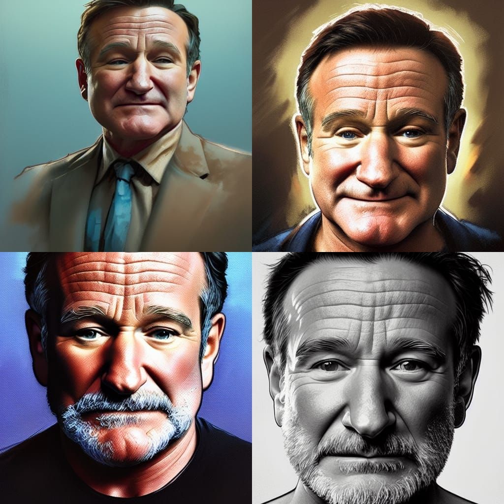 Detailed Portrait of Robin Williams