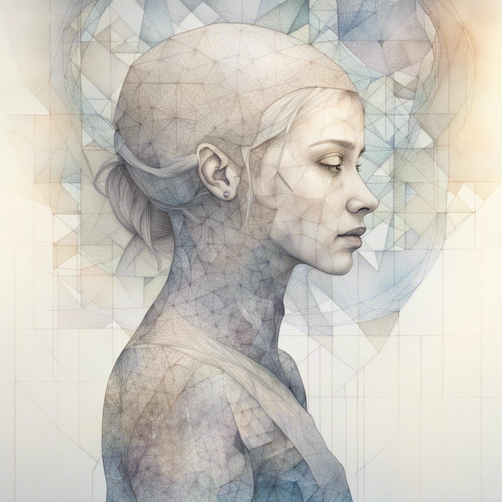 Arabic Calligraphy and Geometric Patterns in Silverpoint