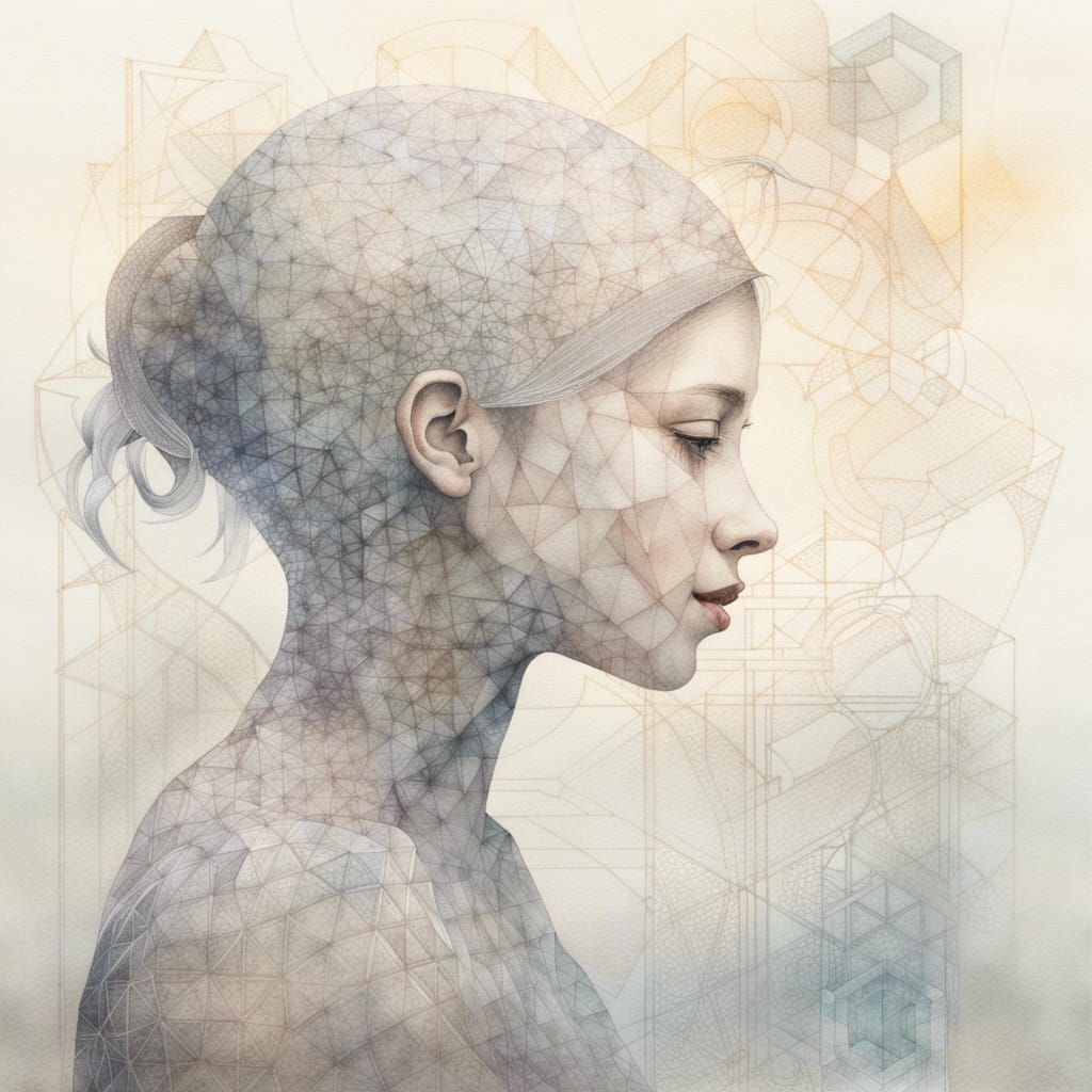 Arabic Calligraphy and Geometric Patterns in Silverpoint