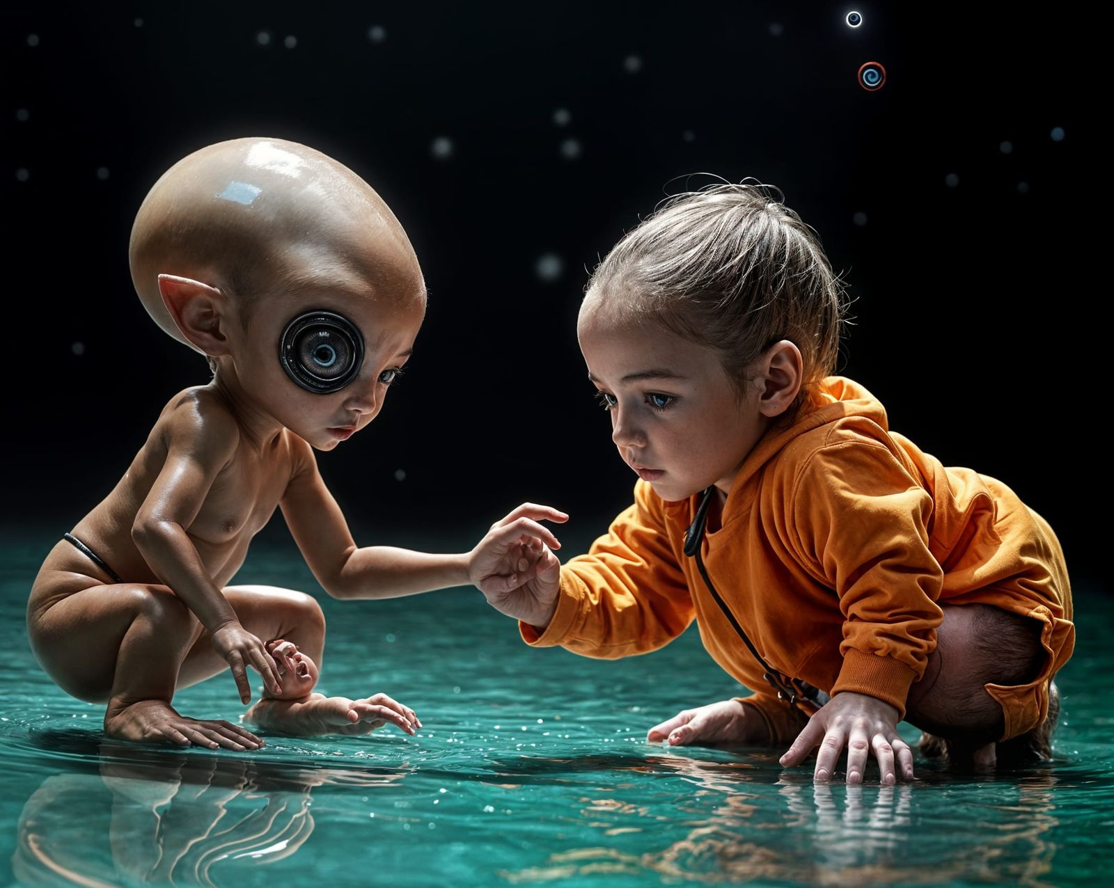 First Contact: Human and Alien Babies Meet