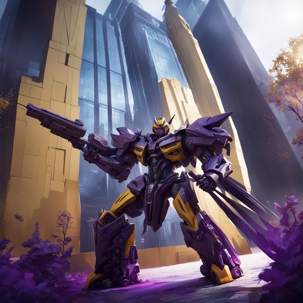 Dark Fantasy Transformer, Hyperdetailed Splash Art