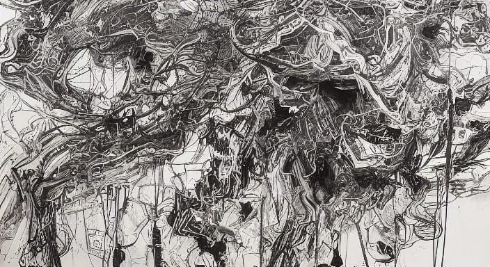 Dynamic Ink Drawing in Kim Jung Gi Style