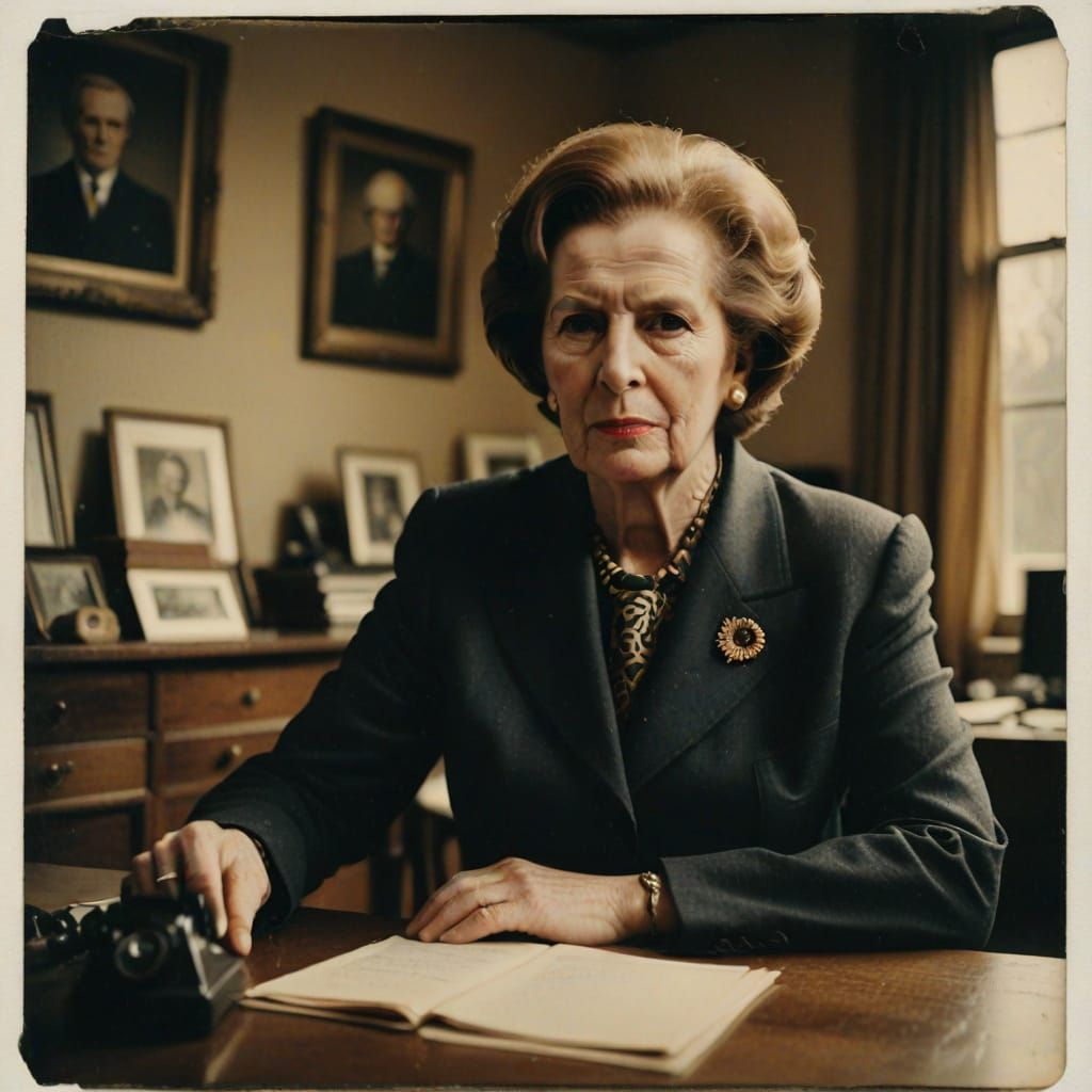 Polaroid of Margaret Thatcher