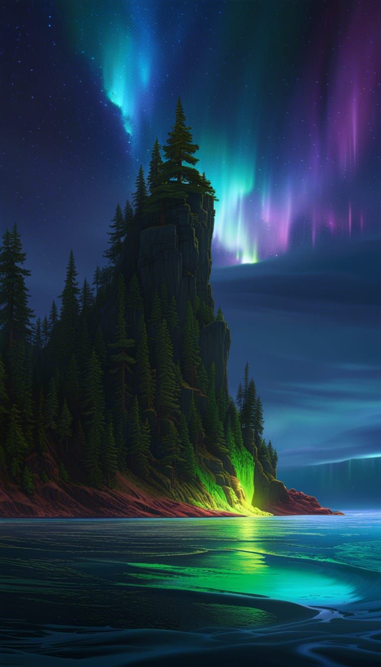 Apostle Islands Aurora: Dark Fantasy Concept Art